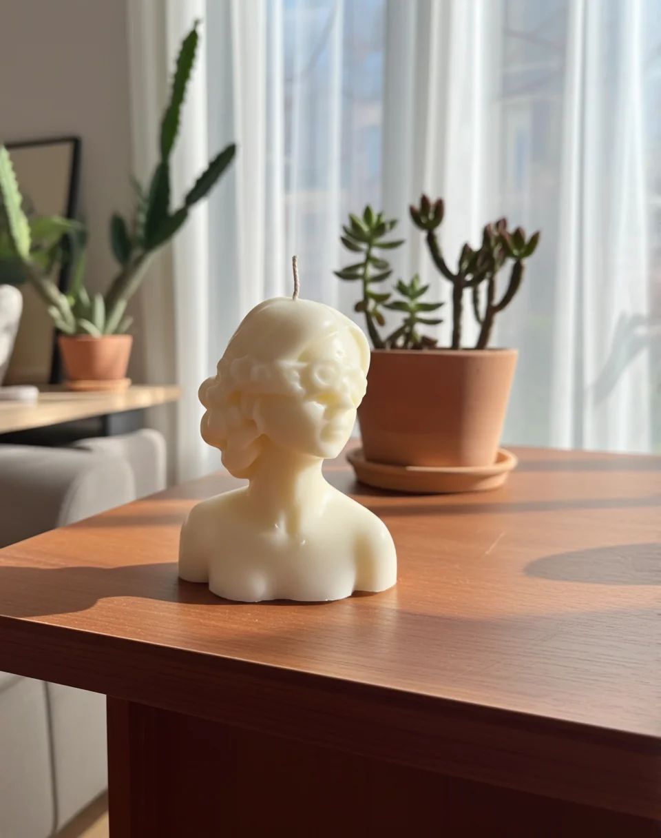 Blindfolded Lady Candle