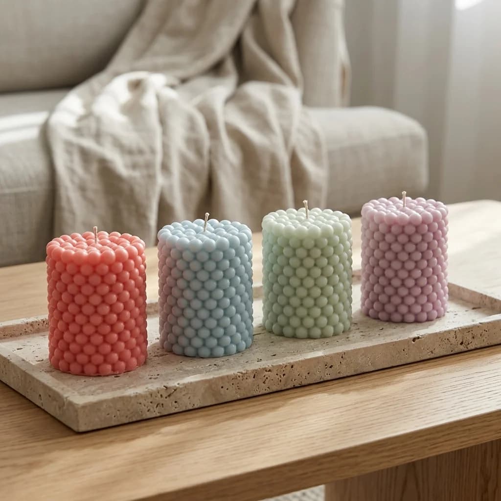 Bubble Pillar Candle - Image 2