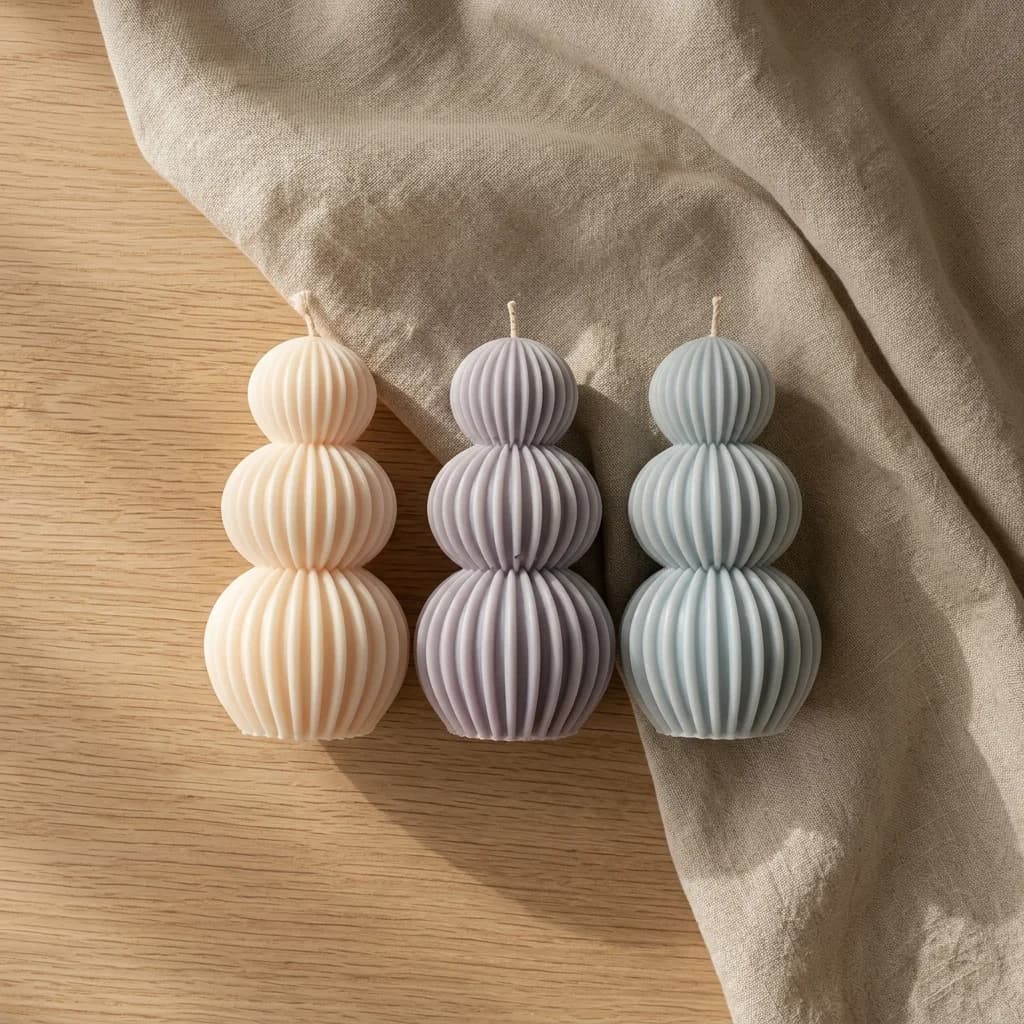 Circular Stripe Candle - Image 2