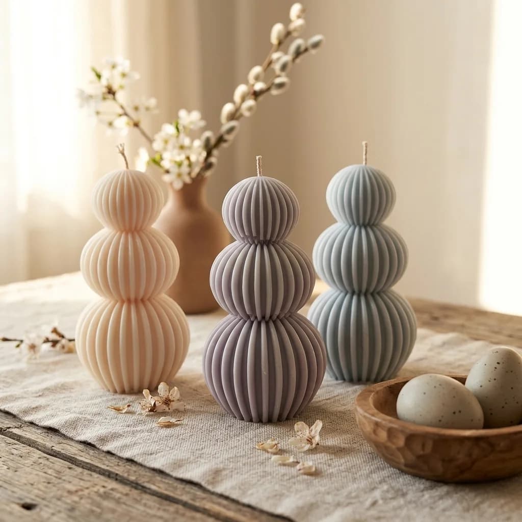 Circular Stripe Candle - Image 4