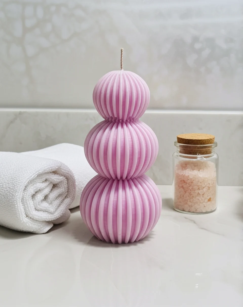 Circular Stripe Candle