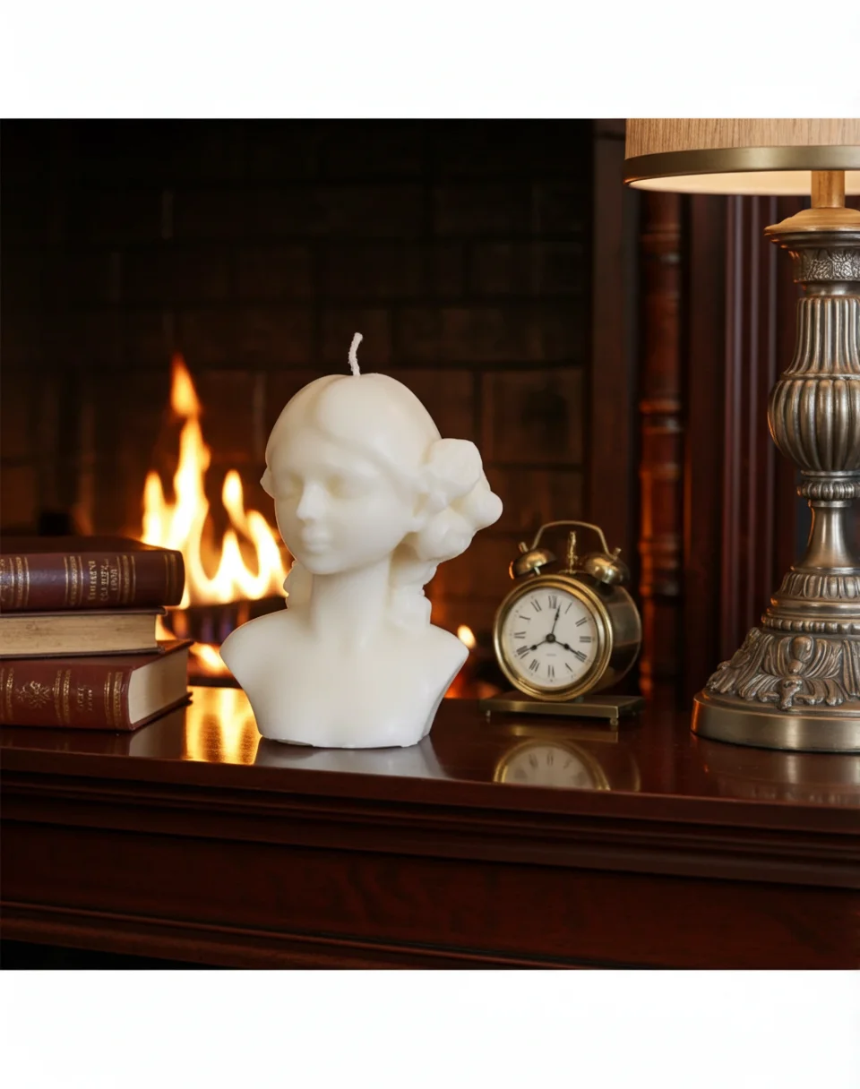 Victorian Lady Bust Candle