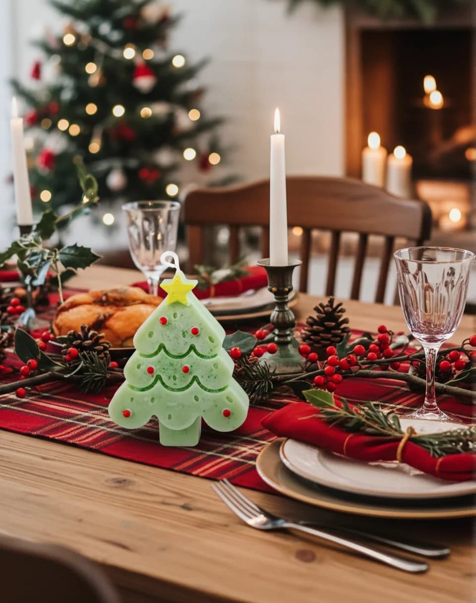 Christmas Tree Candle (White)