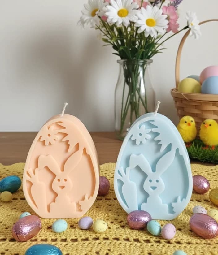 Egg Rabbit Candle