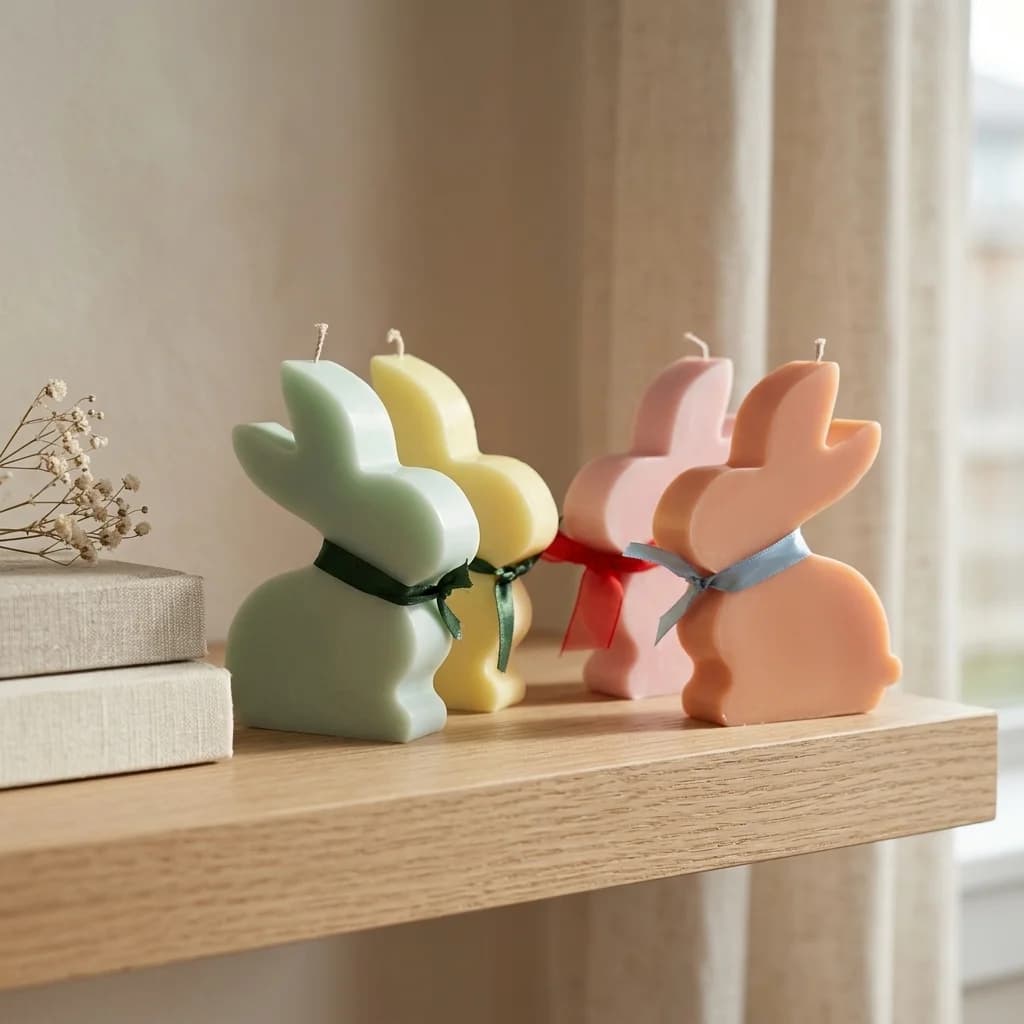 Flat Bunny Candle - Image 2