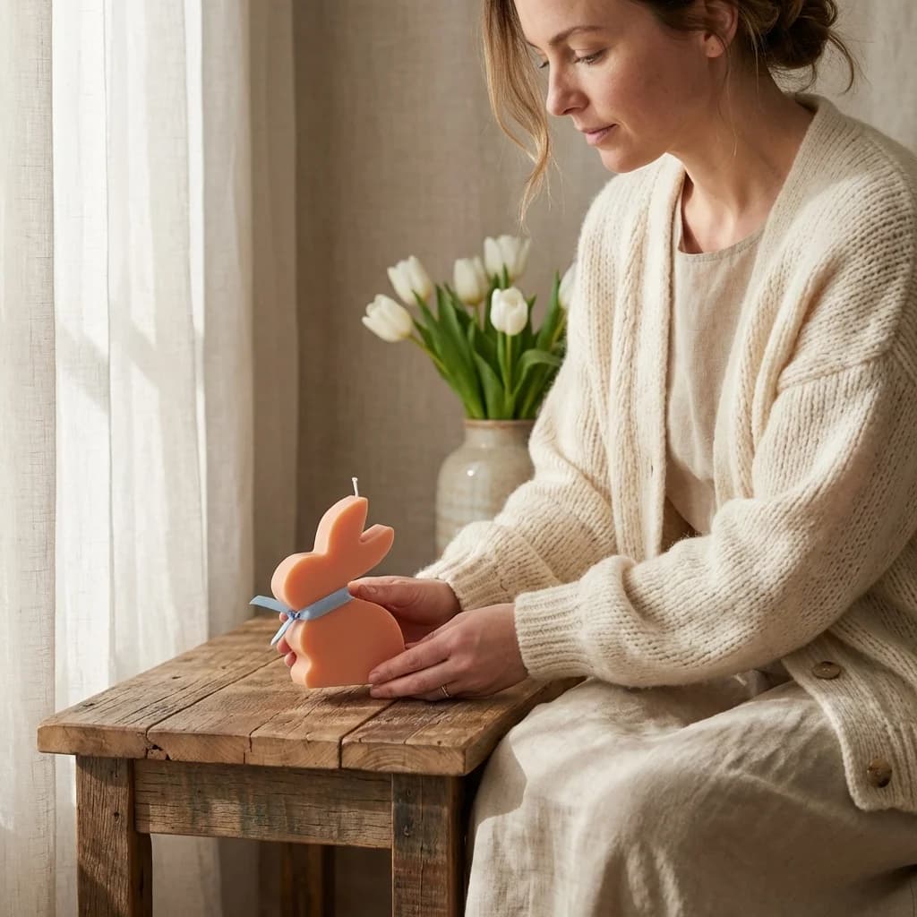 Flat Bunny Candle - Image 3