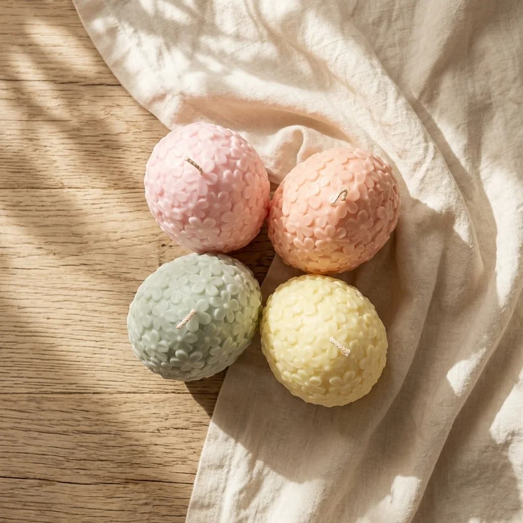 Flowery Egg Candle - Image 2