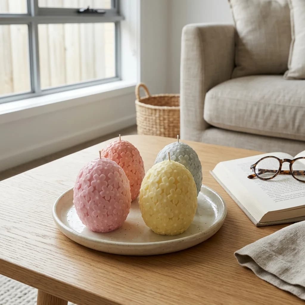 Flowery Egg Candle - Image 3