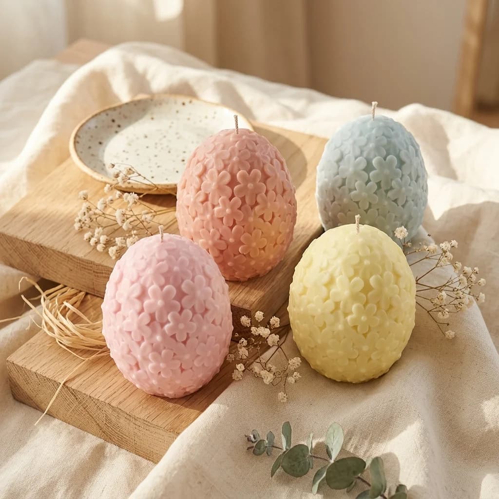 Flowery Egg Candle - Image 4