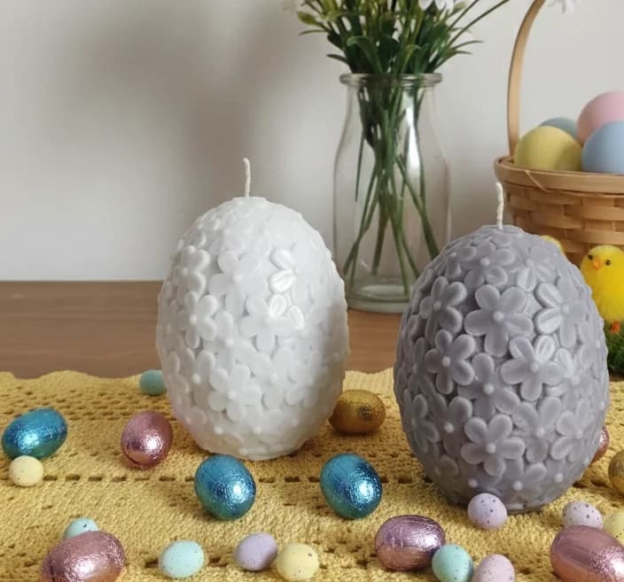Flowery Egg Candle