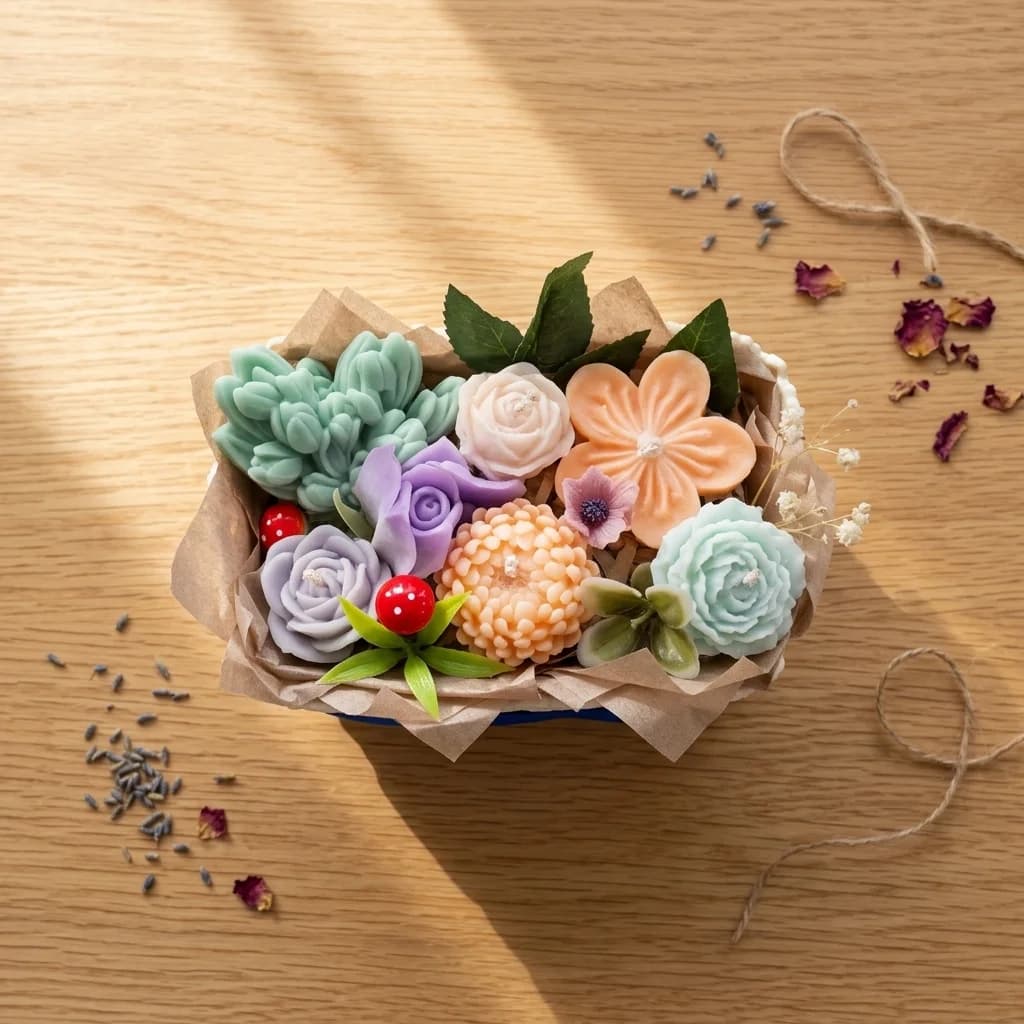 Flower Basket Candle - Image 2