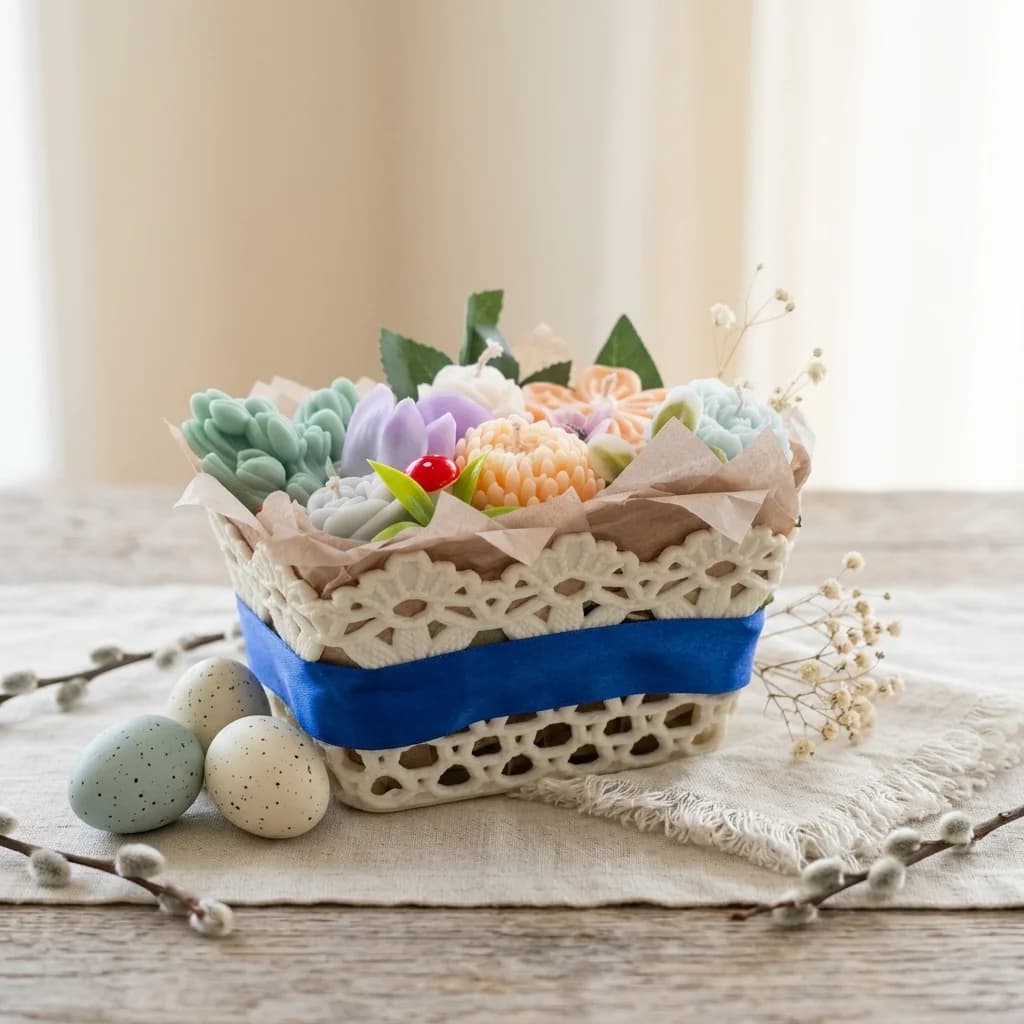 Flower Basket Candle - Image 4