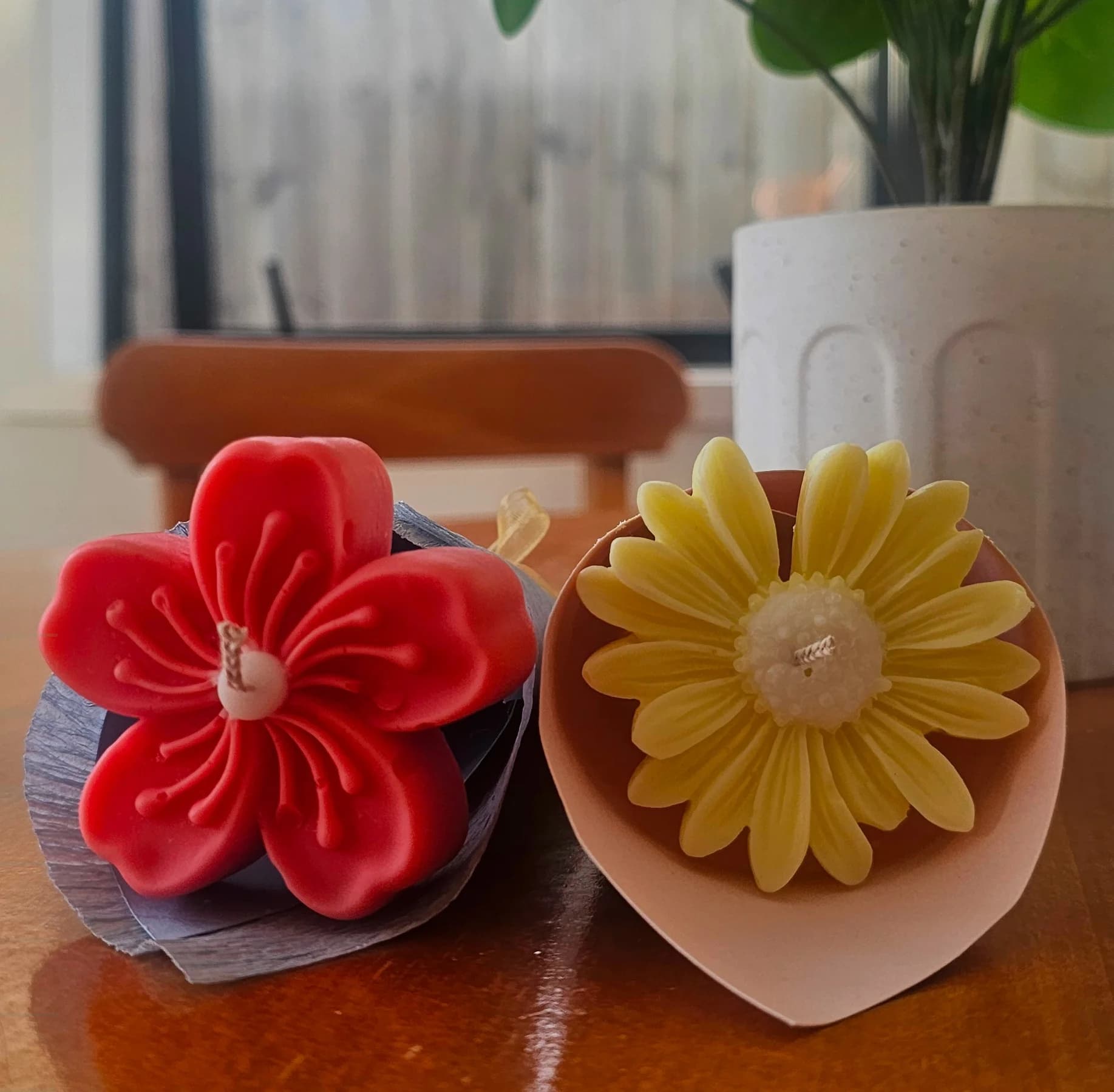 Flower-Shaped Candle