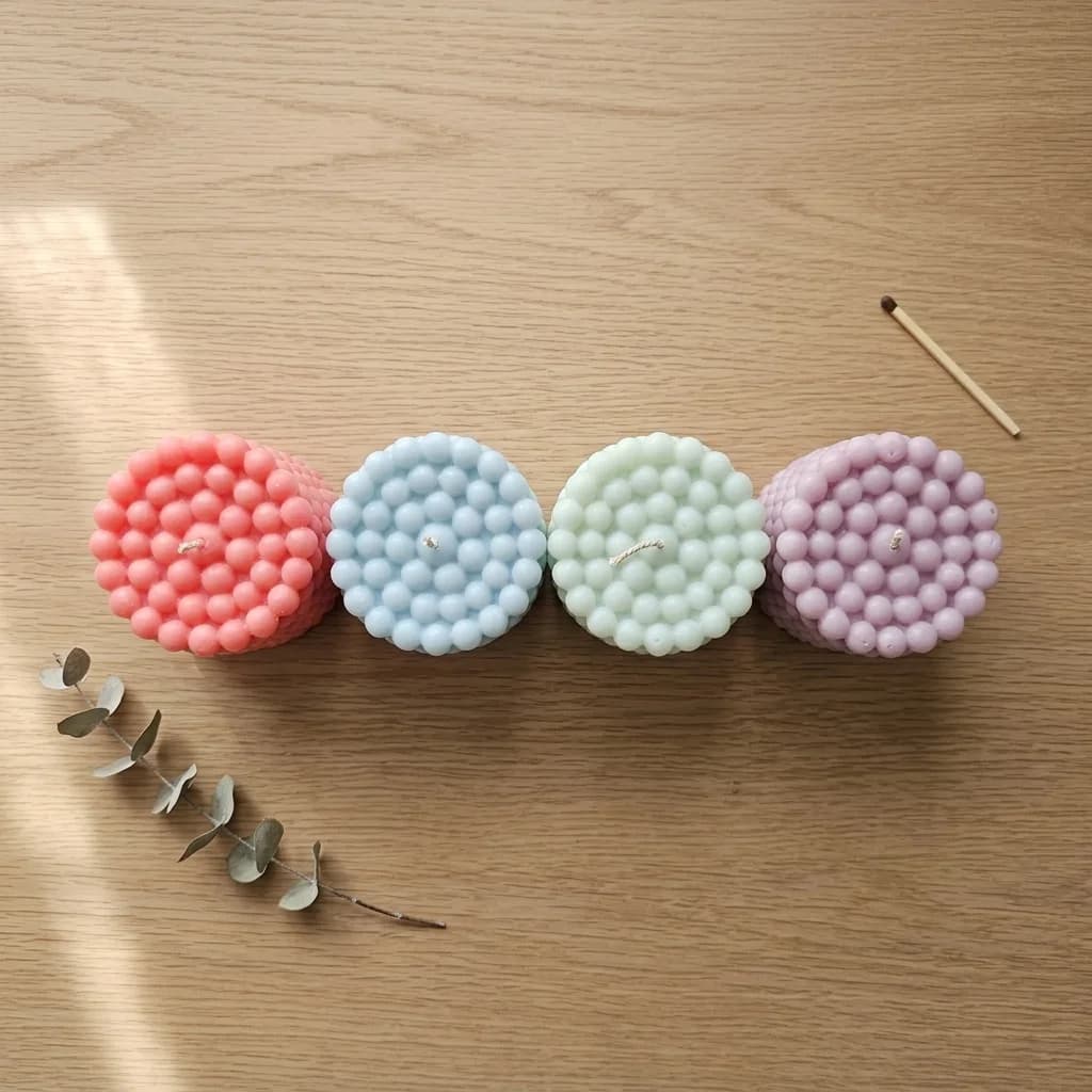 Bubble Pillar Candle